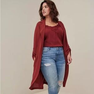 Drape Trench Jacket - Georgette Brown